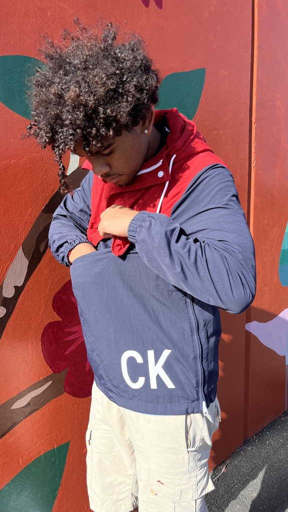 veste ck rouge