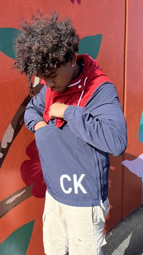 veste ck rouge
